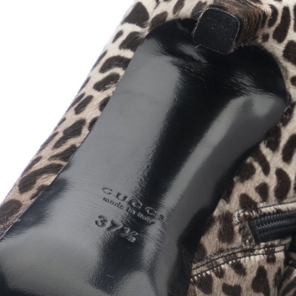 New In Box! GUCCI PONY HAIR Leopard Gradient Print Booties - Picture 12 of 12